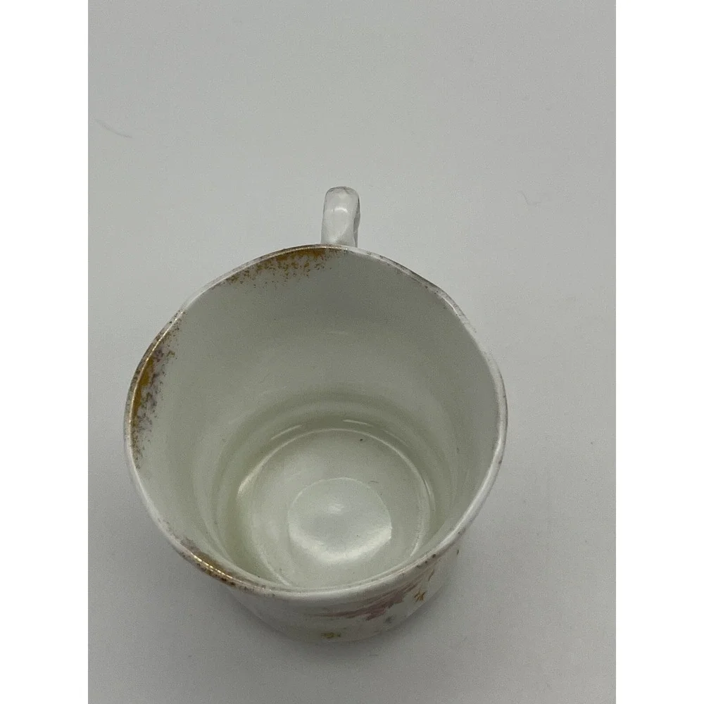 Antique Carl‎ Tielsch TC Demitasse Porcelain Teacup Floral Gold Germany 2-1/2